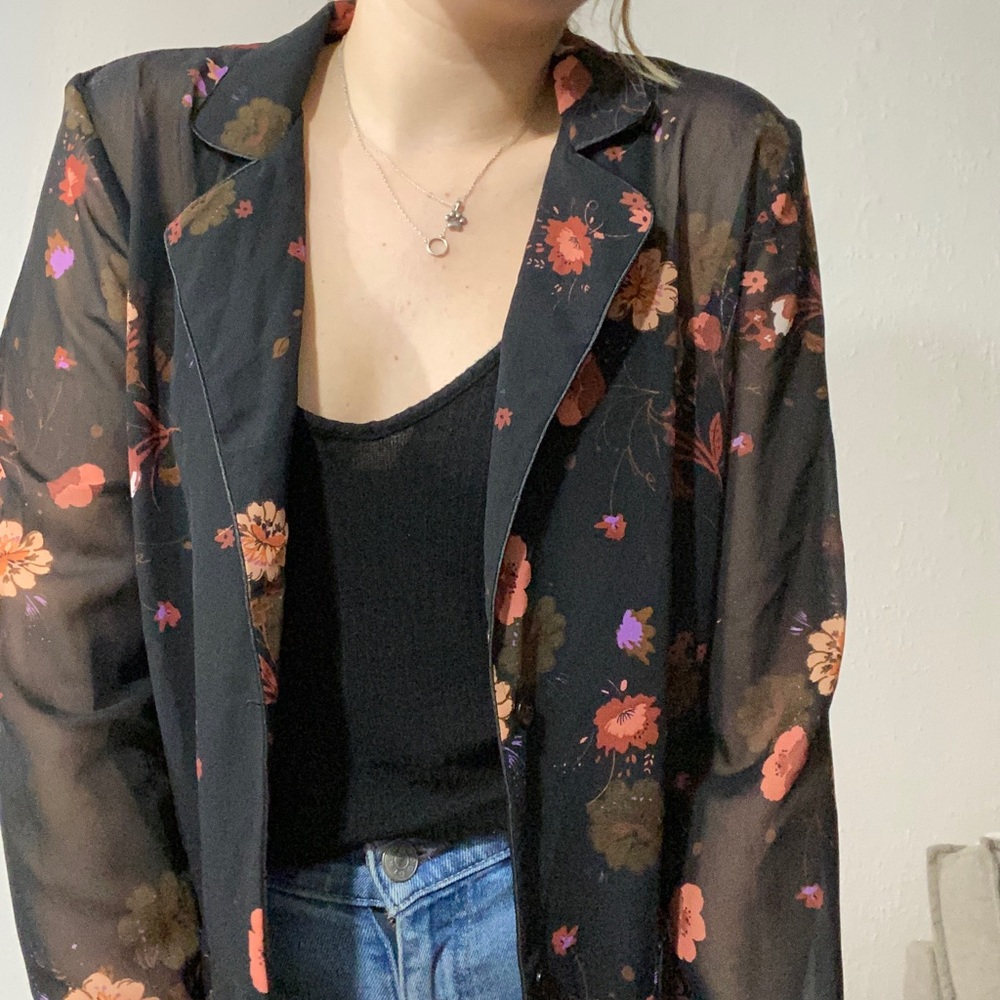 sheer light blazer
